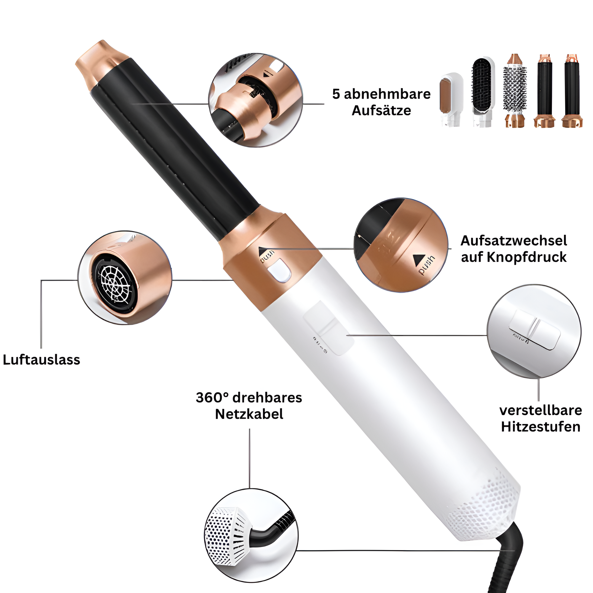 LUXXUS PRO™ - 5 in 1 Luxus-Haarstyler